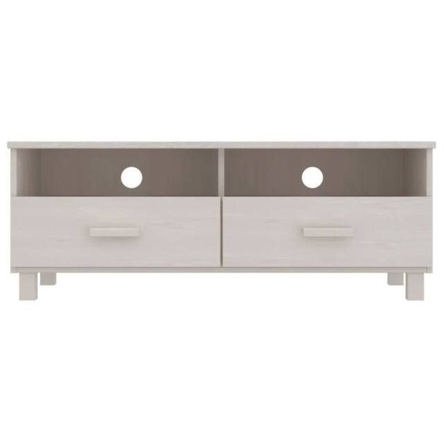Berkfield Home TV Cabinet HAMAR White 106x40x40 cm Solid Wood Pine - Size: 106 x 40 x 40 cm - image 1