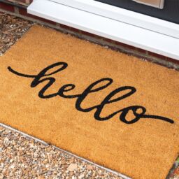 Nicola Spring Coir Door Mats - 90 x 60cm - Hello - Set of 2 - Size: 60 cm x 90 cm - thumbnail 7