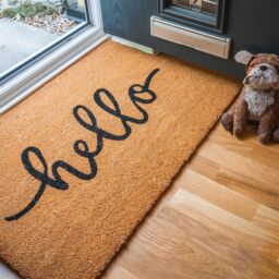 Nicola Spring Coir Door Mats - 90 x 60cm - Hello - Set of 2 - Size: 60 cm x 90 cm - thumbnail 6
