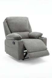 More4Homes Sydney 1+2 Seater Fabric Manual Recliner Sofa Set in Grey - thumbnail 4
