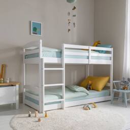 Nöa and Nani Mimi Shorty Bunk Bed Splits into Toddler and Day Bed in White - thumbnail 1