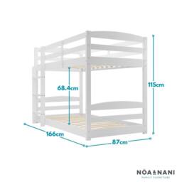 Nöa and Nani Mimi Shorty Bunk Bed Splits into Toddler and Day Bed in White - thumbnail 8