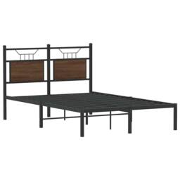 Berkfield Home Decorative Bed Frame Frame Brown Oak 120x190 cm Small Double Wood - thumbnail 1