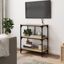 Berkfield Home Charming Book Cabinet Sonoma Oak 60x33x70.5 cm Engineered Wood an in Brown - thumbnail 1