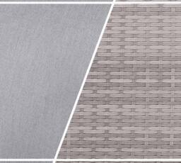 Furnishings For Less UK Rattan Corner Garden Sofa Set with Rising Table in Grey - thumbnail 7