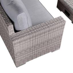 Furnishings For Less UK Rattan Corner Garden Sofa Set with Rising Table in Grey - thumbnail 9
