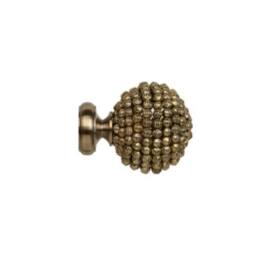 New Edge Blinds 28mm Fixed Length Metal Eyelet Curtain Pole Set - Mia Purple Finial in Metallics - Size: 400 cm - thumbnail 2