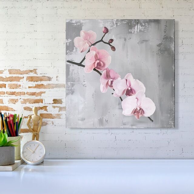 "Warren Reed - Designer Blossom On A Branch Canvas - Size: W16"" x H16""" - image 1