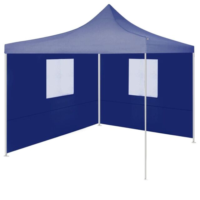 Berkfield Home Professional Folding Party Tent with 2 Sidewalls 2x2 m Steel Blue - image 1