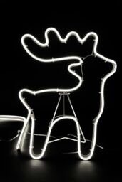 Shatchi Reindeer with Sleigh Neon Effect Rope Light Silhouette Double Side 90 Cool White LEDs - thumbnail 5