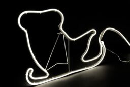 Shatchi Reindeer with Sleigh Neon Effect Rope Light Silhouette Double Side 90 Cool White LEDs - thumbnail 4