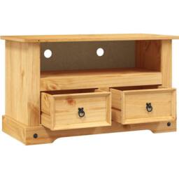 Berkfield Home TV Cabinet Mexican Pine Corona Range 91x43x56 cm in Brown - Size: 91 x 43 x 56 cm - thumbnail 5