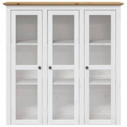 "Berkfield Home Highborad ""BODO"" White & Brown 115.5x43x200.5cm Solid Wood Pine - Size: 115.5x43x200.5 cm" - thumbnail 4