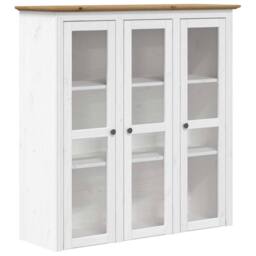 "Berkfield Home Highborad ""BODO"" White & Brown 115.5x43x200.5cm Solid Wood Pine - Size: 115.5x43x200.5 cm" - thumbnail 3