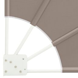 Berkfield Home Balcony Privacy Screen Folding Manual Taupe 140 x 140 cm Fabric - thumbnail 8