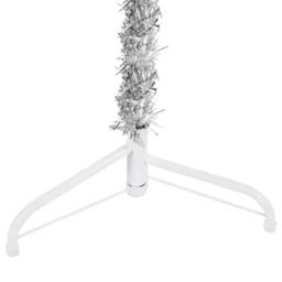 Berkfield Home Slim Artificial Half Christmas Tree with Stand Silver 240 cm - thumbnail 7