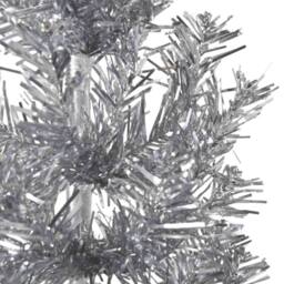 Berkfield Home Slim Artificial Half Christmas Tree with Stand Silver 240 cm - thumbnail 6