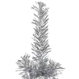 Berkfield Home Slim Artificial Half Christmas Tree with Stand Silver 240 cm - thumbnail 5