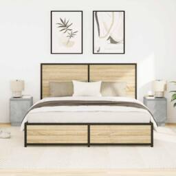 Berkfield Home Durable Bedside Cabinets with LED Lights¬†2 pcs Concrete Grey 38x - thumbnail 4