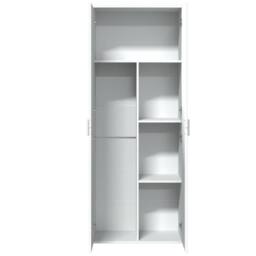 Berkfield Home Highboard White 70x35x180 cm Engineered Wood - Size: 70 x 35 x 180 cm - thumbnail 7
