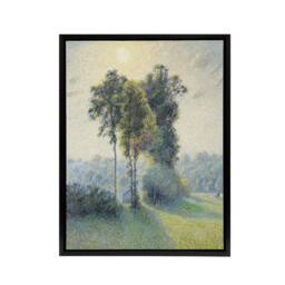 "Artery8 Sunset Landscape at Saint Charles Pissarro Black Framed Canvas Art - Size: W12"" x H16""" - thumbnail 1