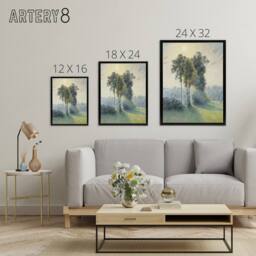 "Artery8 Sunset Landscape at Saint Charles Pissarro Black Framed Canvas Art - Size: W12"" x H16""" - thumbnail 4