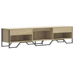 Berkfield Home TV Cabinet Sonoma Oak 180x34x41 cm Engineered Wood in Light Oak - Size: 180 x 34 x 41 cm - thumbnail 6