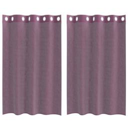Berkfield Home Voile Curtains with Grommets 2 pcs Purple 140x175 cm - thumbnail 3