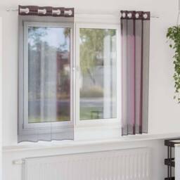Berkfield Home Voile Curtains with Grommets 2 pcs Purple 140x175 cm - thumbnail 2
