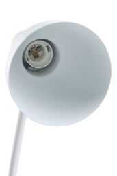 Living and Home White Table Lamp with Flexible Arm and Wooden Base - thumbnail 3