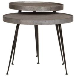 Berkfield Home Durable Coffee Table¬†2 pcs Silver Engineered Wood - thumbnail 3