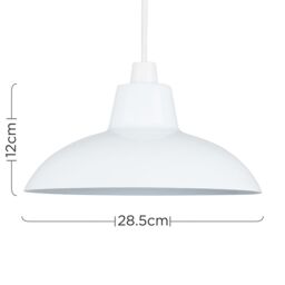 ValueLights Civic Pair of White Ceiling Pendant Shade - thumbnail 6