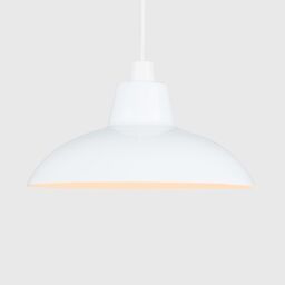 ValueLights Civic Pair of White Ceiling Pendant Shade - thumbnail 4