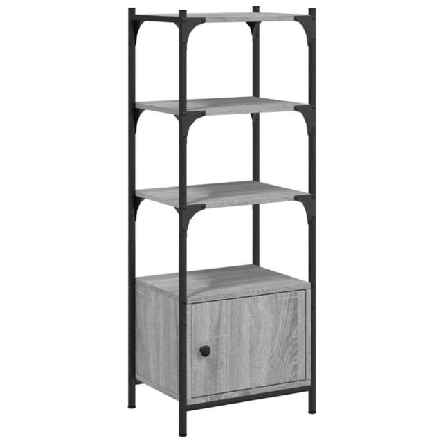 Berkfield Home Bookcase 3-Tier Grey Sonoma 41x30x109.5 cm Engineered Wood - image 1