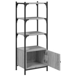 Berkfield Home Bookcase 3-Tier Grey Sonoma 41x30x109.5 cm Engineered Wood - thumbnail 5