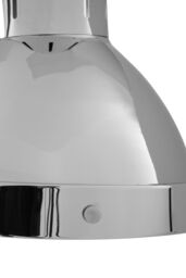 Orsina Bowl Shaped Pendant Light with Chrome Finish, Industrial Style Pendant Lighting Fixture, Cord Ceiling Light in Silver - thumbnail 3
