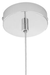 Orsina Bowl Shaped Pendant Light with Chrome Finish, Industrial Style Pendant Lighting Fixture, Cord Ceiling Light in Silver - thumbnail 5