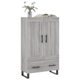 Berkfield Home Highboard Grey Sonoma 69.5x31x115 cm Engineered Wood - thumbnail 3