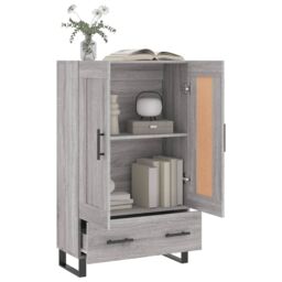 Berkfield Home Highboard Grey Sonoma 69.5x31x115 cm Engineered Wood - thumbnail 4