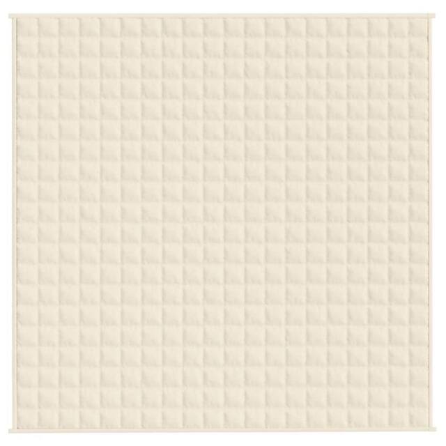 Berkfield Home Weighted Blanket Light Cream 200x200 cm 9 kg Fabric - image 1
