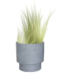 Dibor Large Light Grey Fibre Clay Indoor Outdoor Garden Planter Houseplant Flower Plant Pot H37 x Dia37cm - thumbnail 2