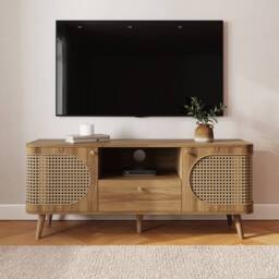 GFW Sorrel Rattan TV Unit in Brown - thumbnail 1