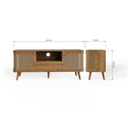 GFW Sorrel Rattan TV Unit in Brown - thumbnail 7