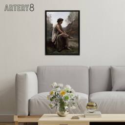 "Artery8 Camille Corot Eurydice Nursing a Serpent Bite Framed Canvas Art Print - Size: W12"" x H16""" - thumbnail 3
