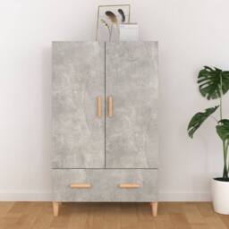 Berkfield Home Highboard Concrete Grey 70x31x115 cm Engineered Wood - Size: 70 x 31 x 115 cm - thumbnail 1