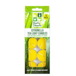 VFM e-Store Citronella Tealight Candles Insect Repellent, Pack of 10 4cm Yellow - thumbnail 1