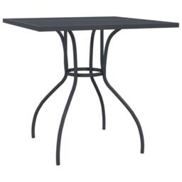 Berkfield Home 3 Piece Garden Dining Set Anthracite Metal Mesh in Black - thumbnail 6