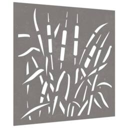 Berkfield Home Garden Wall Decoration 55x55 cm Corten Steel Grass Design in Brown