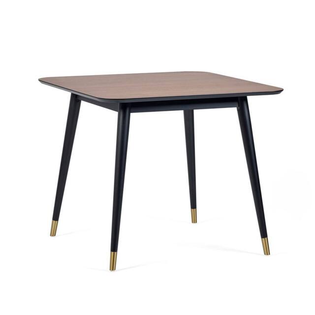 Cheshire Premium Findlay 90cm Square Dining Table - Walnut & Black - image 1