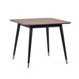 Cheshire Premium Findlay 90cm Square Dining Table - Walnut & Black - thumbnail 1